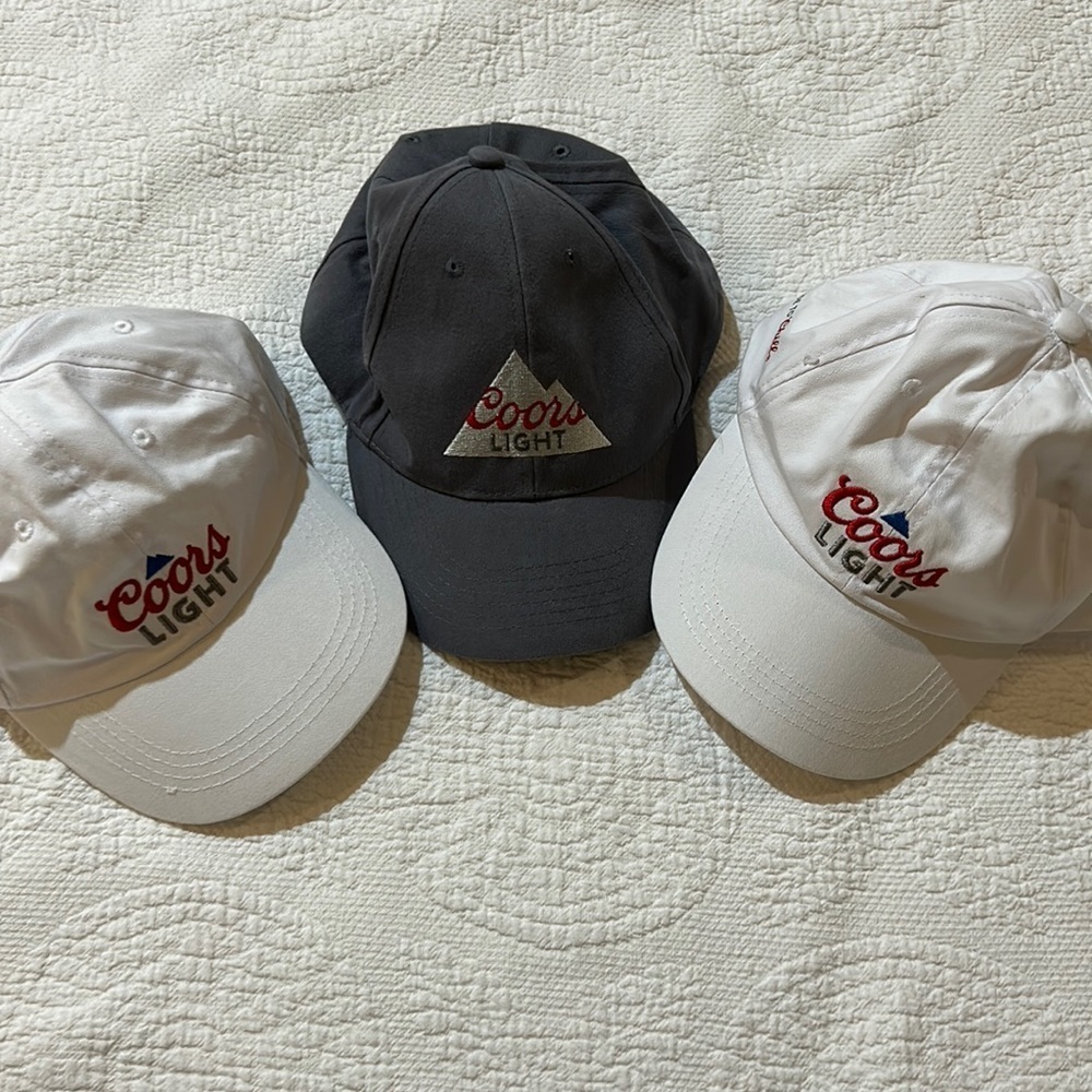 Coors Light baseball caps. New